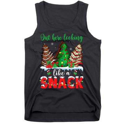 Out Here Looking Like A Snack Christmas Trees Tank Top