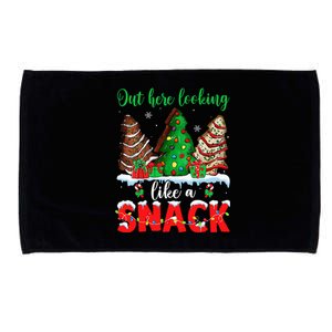 Out Here Looking Like A Snack Christmas Trees Microfiber Hand Towel