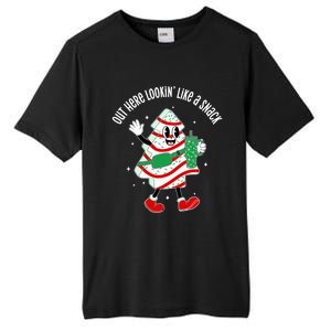 Out Here Looking Like A Snack Christmas Tree Cake Gift Tall Fusion ChromaSoft Performance T-Shirt