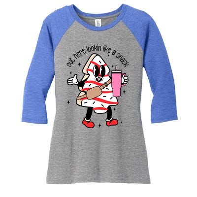 Out Here Looking Like A Snack Gift Women's Tri-Blend 3/4-Sleeve Raglan Shirt