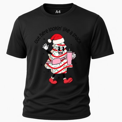 Out Here Lookin Like A Snack Boojee Christmas Tree Cake Gift Performance Shirt