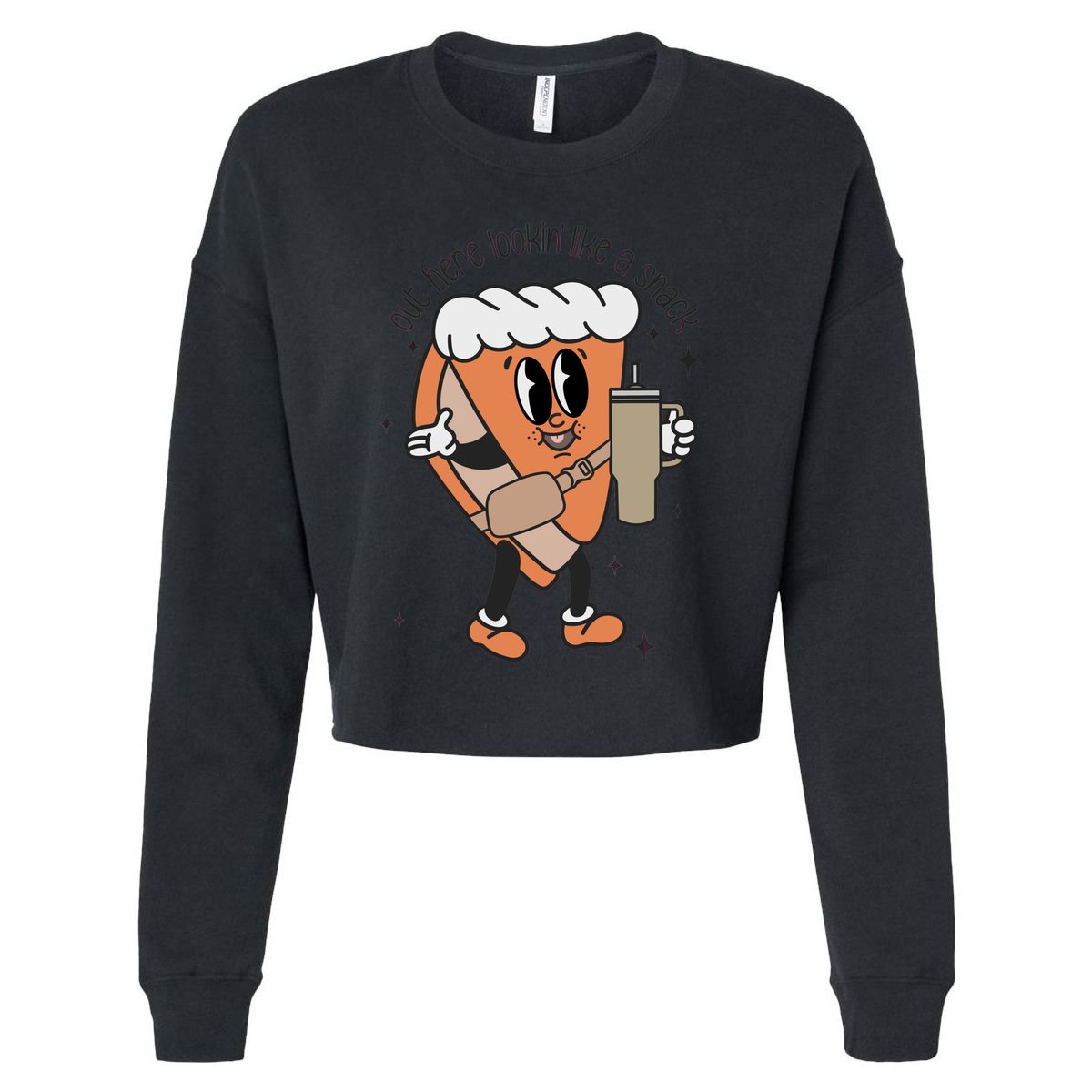 Out Here Looking Like A Snack Thanksgiving Pumpkin Pie Gift Cropped Pullover Crew