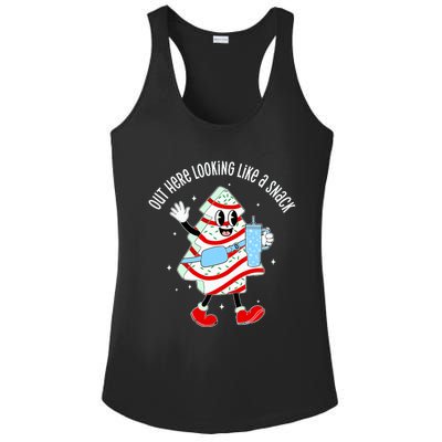 Out Here Looking Like A Snack Christmas Tree Cake Ladies PosiCharge Competitor Racerback Tank