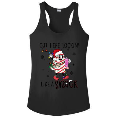 Out Here Lookin Like A Snack Funny Christmas Santa Tree Cake Gift Ladies PosiCharge Competitor Racerback Tank