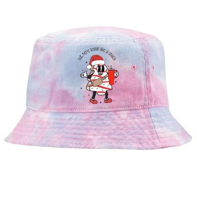 Out Here Lookin Like A Snack Stanley Tumbler Xmas Tree Cake Gift Tie-Dyed Bucket Hat