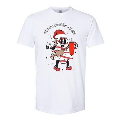 Out Here Lookin Like A Snack Stanley Tumbler Xmas Tree Cake Gift Softstyle® CVC T-Shirt