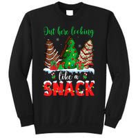 Out Here Looking Like A Snack Christmas Trees Cakes Debbie Sweatshirt