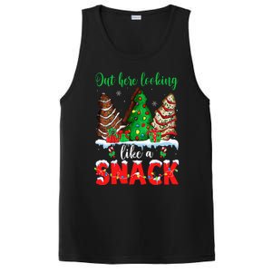 Out Here Looking Like A Snack Christmas Trees Cakes Debbie PosiCharge Competitor Tank