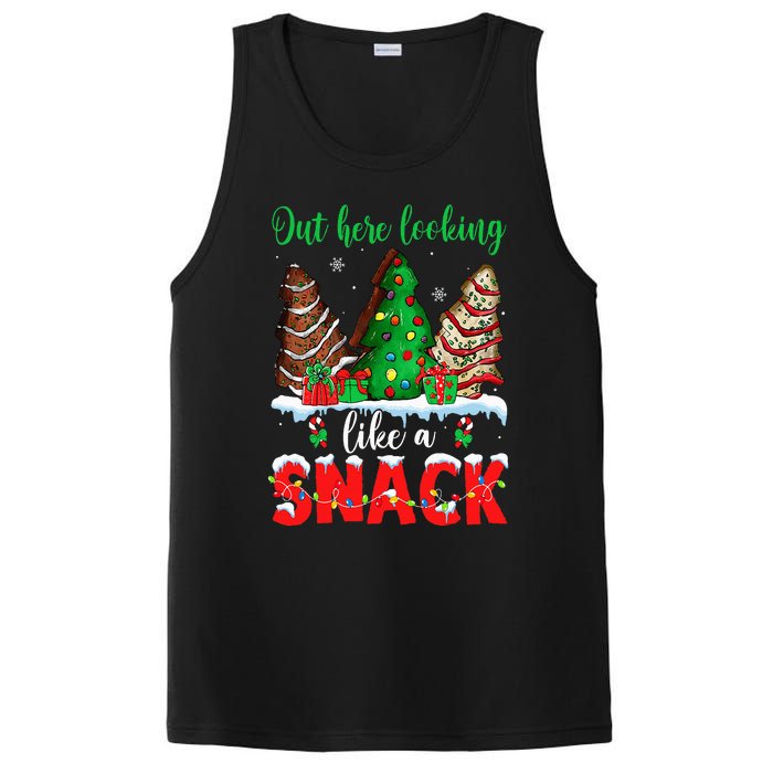 Out Here Looking Like A Snack Christmas Trees Cakes Debbie PosiCharge Competitor Tank