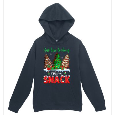 Out Here Looking Like A Snack Christmas Trees Cakes Debbie Urban Pullover Hoodie