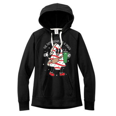 Out Here Looking Like A Snack Cute Boo Jee Xmas Trees Cakes Women's Fleece Hoodie