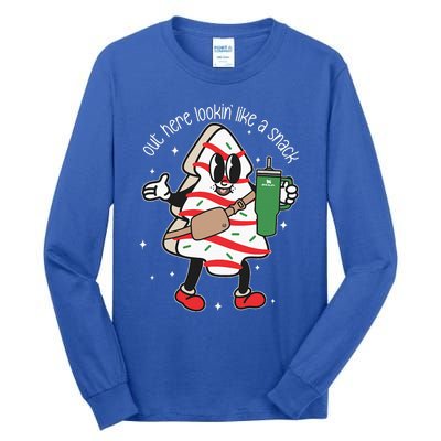 Out Here Looking Like A Snack Cute Boo Jee Xmas Trees Cakes Tall Long Sleeve T-Shirt