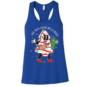 Out Here Looking Like A Snack Cute Boo Jee Xmas Trees Cakes Women's Racerback Tank