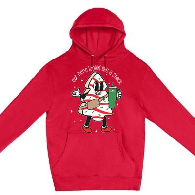 Out Here Looking Like A Snack Cute Boo Jee Xmas Trees Cakes Premium Pullover Hoodie