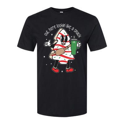 Out Here Looking Like A Snack Cute Boo Jee Xmas Trees Cakes Softstyle CVC T-Shirt