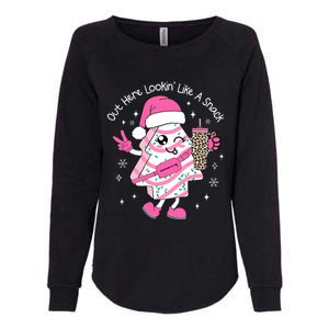 Out Here Looking Like A Snack Cute Boo Jee Xmas Trees Cakes Womens California Wash Sweatshirt