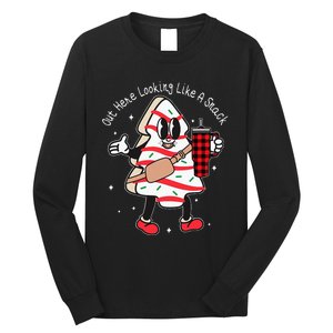 Out Here Looking Like A Snack Cute Xmas Tree Cake Christmas Long Sleeve Shirt