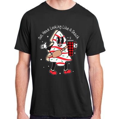 Out Here Looking Like A Snack Cute Xmas Tree Cake Christmas Adult ChromaSoft Performance T-Shirt