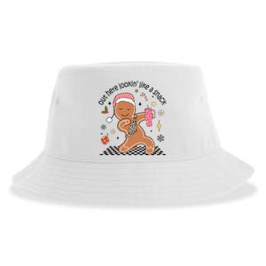 Out Here Looking Like A Snack Christmas Boujee Gingerbread Sustainable Bucket Hat