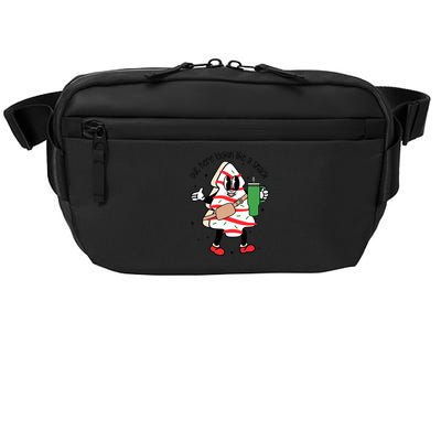 Out Here Looking Like A Snack Cute Xmas Christmas Tree Cake Crossbody Pack