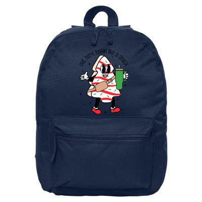 Out Here Looking Like A Snack Cute Xmas Christmas Tree Cake 16 in Basic Backpack