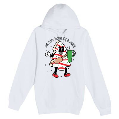 Out Here Looking Like A Snack Cute Xmas Christmas Tree Cake Premium Pullover Hoodie