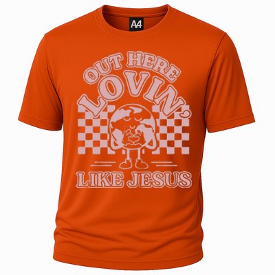 Out Here Lovin Like Jesus Cooling Performance Crew T-Shirt