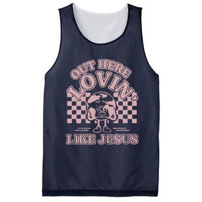 Out Here Lovin Like Jesus Mesh Reversible Basketball Jersey Tank