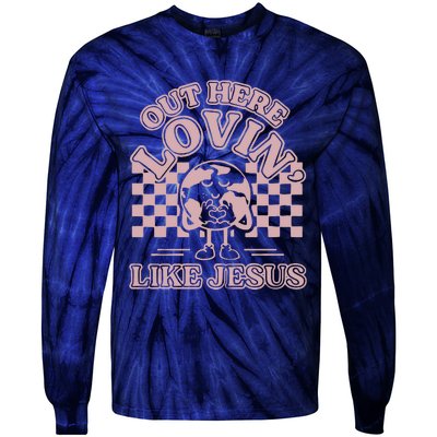 Out Here Lovin Like Jesus Tie-Dye Long Sleeve Shirt