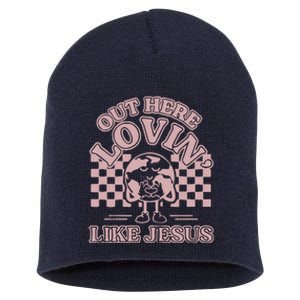 Out Here Lovin Like Jesus Short Acrylic Beanie