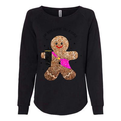 out here looking like a snack gingerbread man Womens California Wash Sweatshirt