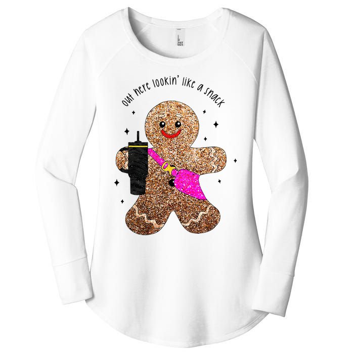 out here looking like a snack gingerbread man Women's Perfect Tri Tunic Long Sleeve Shirt