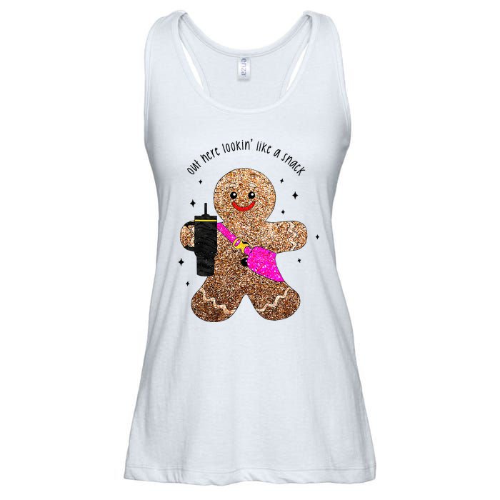 out here looking like a snack gingerbread man Ladies Essential Flowy Tank