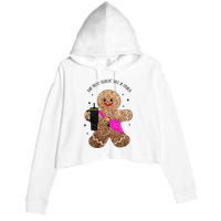 out here looking like a snack gingerbread man Crop Fleece Hoodie