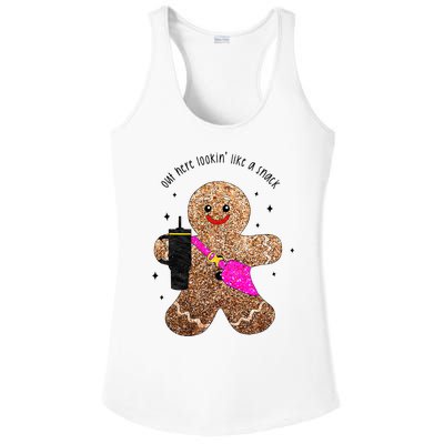 out here looking like a snack gingerbread man Ladies PosiCharge Competitor Racerback Tank