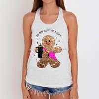 out here looking like a snack gingerbread man Women's Knotted Racerback Tank