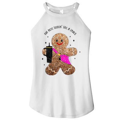 out here looking like a snack gingerbread man Women's Perfect Tri Rocker Tank