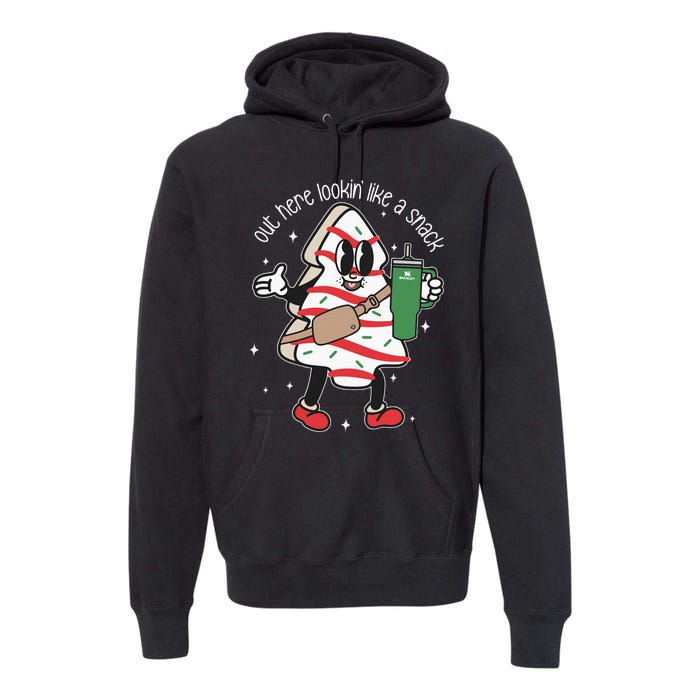 Out Here Looking Like A Snack Cute Boo Jee Xmas Trees Cakes Premium Hoodie