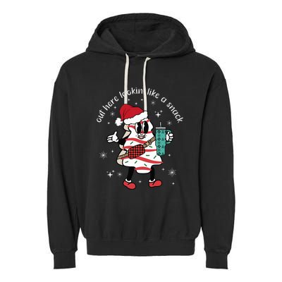 Out Here Looking Like A Snack Boujee Christmas Tree Cake Garment-Dyed Fleece Hoodie