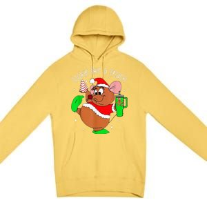 Out Here Looking Like A Snack Funny Mouse Christmas Premium Pullover Hoodie