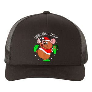 Out Here Looking Like A Snack Funny Mouse Christmas Yupoong Adult 5-Panel Trucker Hat