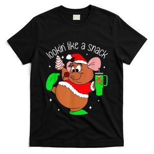 Out Here Looking Like A Snack Funny Mouse Christmas T-Shirt