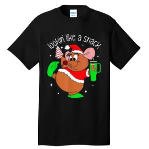 Out Here Looking Like A Snack Funny Mouse Christmas Tall T-Shirt