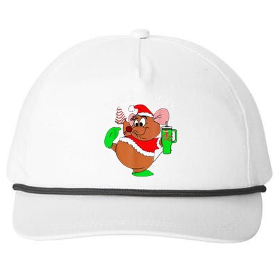 Out Here Looking Like A Snack Funny Mouse Christmas Snapback Five-Panel Rope Hat