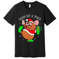 Out Here Looking Like A Snack Funny Mouse Christmas Premium T-Shirt