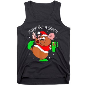 Out Here Looking Like A Snack Funny Mouse Christmas Tank Top