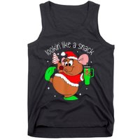 Out Here Looking Like A Snack Funny Mouse Christmas Tank Top