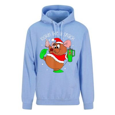 Out Here Looking Like A Snack Funny Mouse Christmas Unisex Surf Hoodie