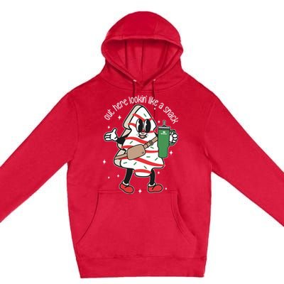 Out Here Looking Like A Snack Cute Boo Jee Xmas Trees Cakes Premium Pullover Hoodie