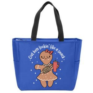 Out Here Lookin Like A Snack Gingerbread Christmas Xmas Gift Zip Tote Bag